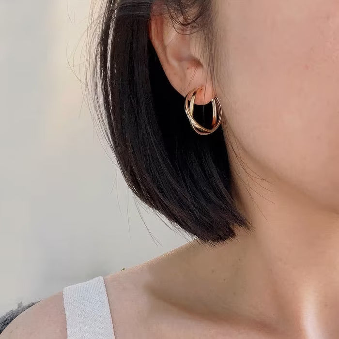 Interlocking Hoop Earrings