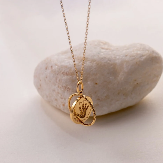 Real gold online personalised necklace