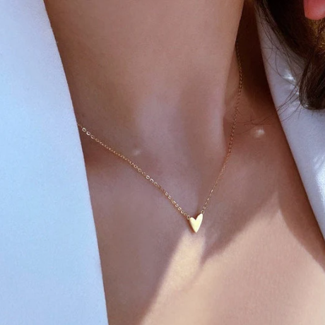 Flat Heart Necklace Uno.London UNO.LONDON