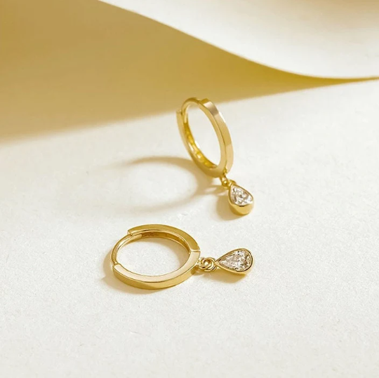 Teardrop Hoop Earrings