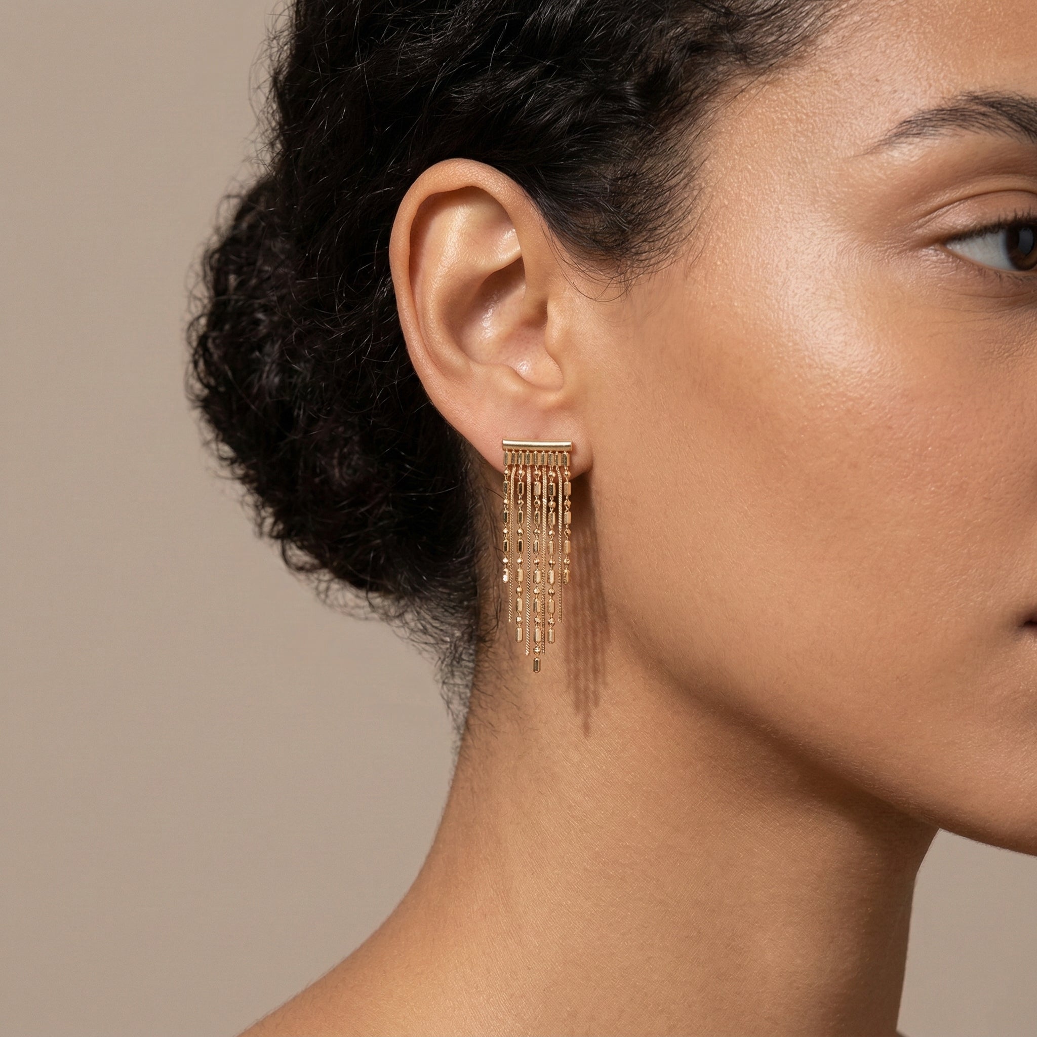 Long Beads Tassel Earrings