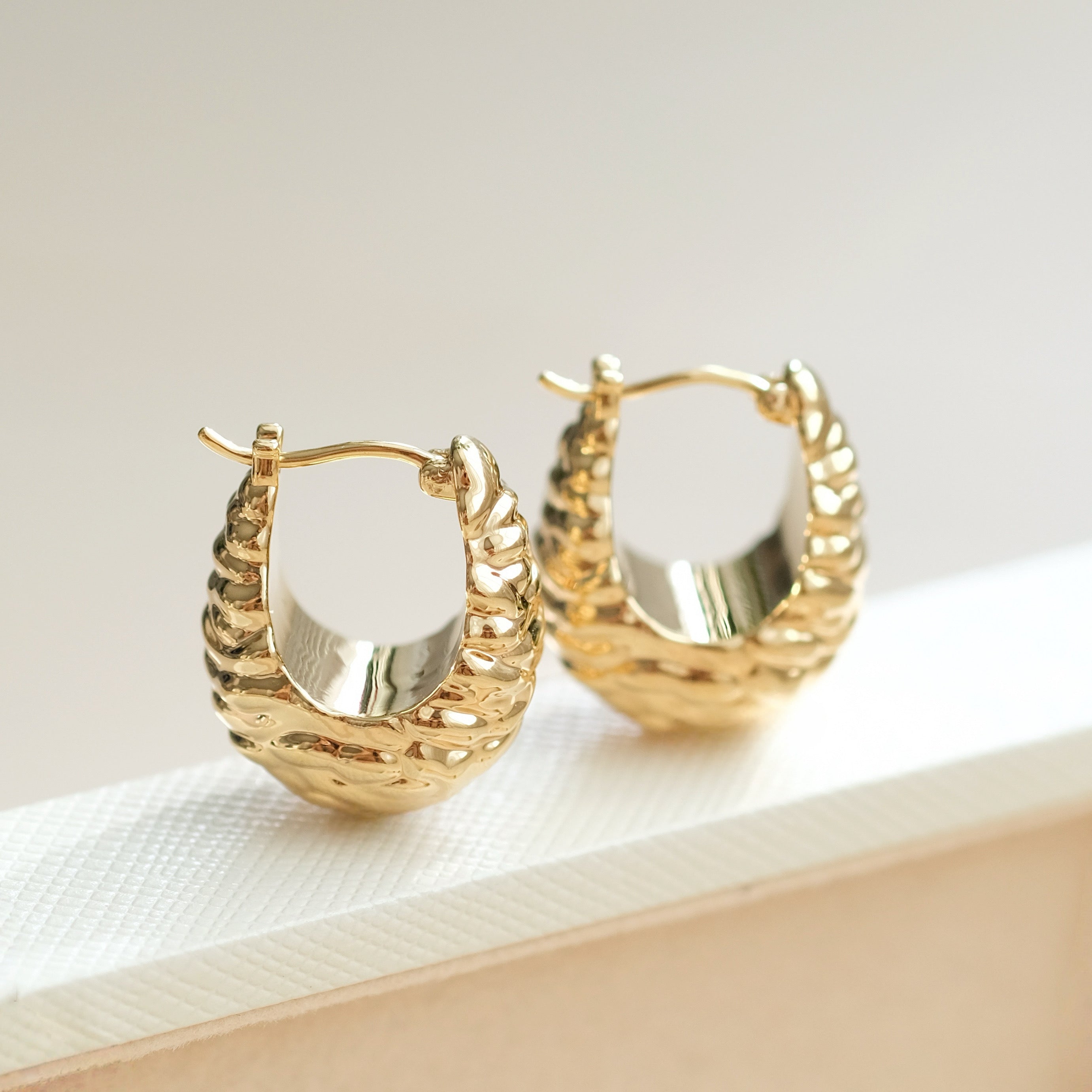 Textured Sculptural Hoops