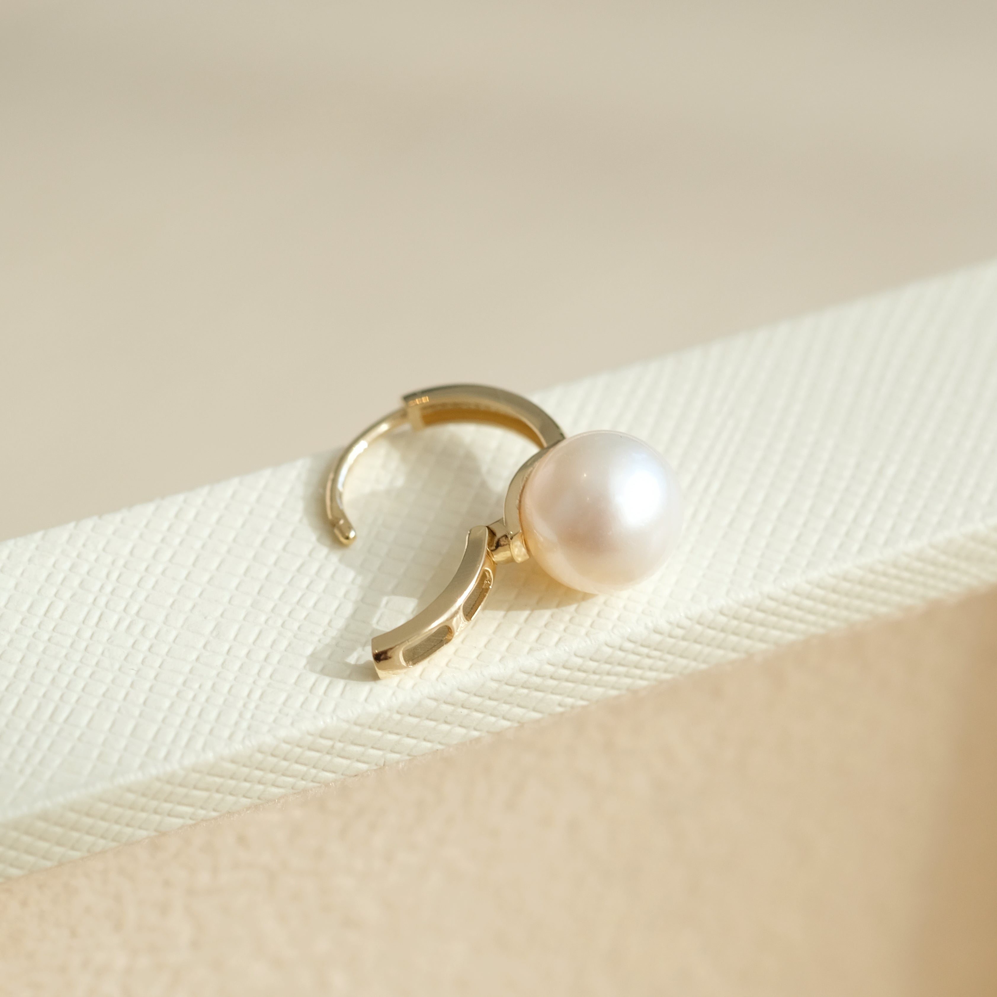 Large Pearl Hoops