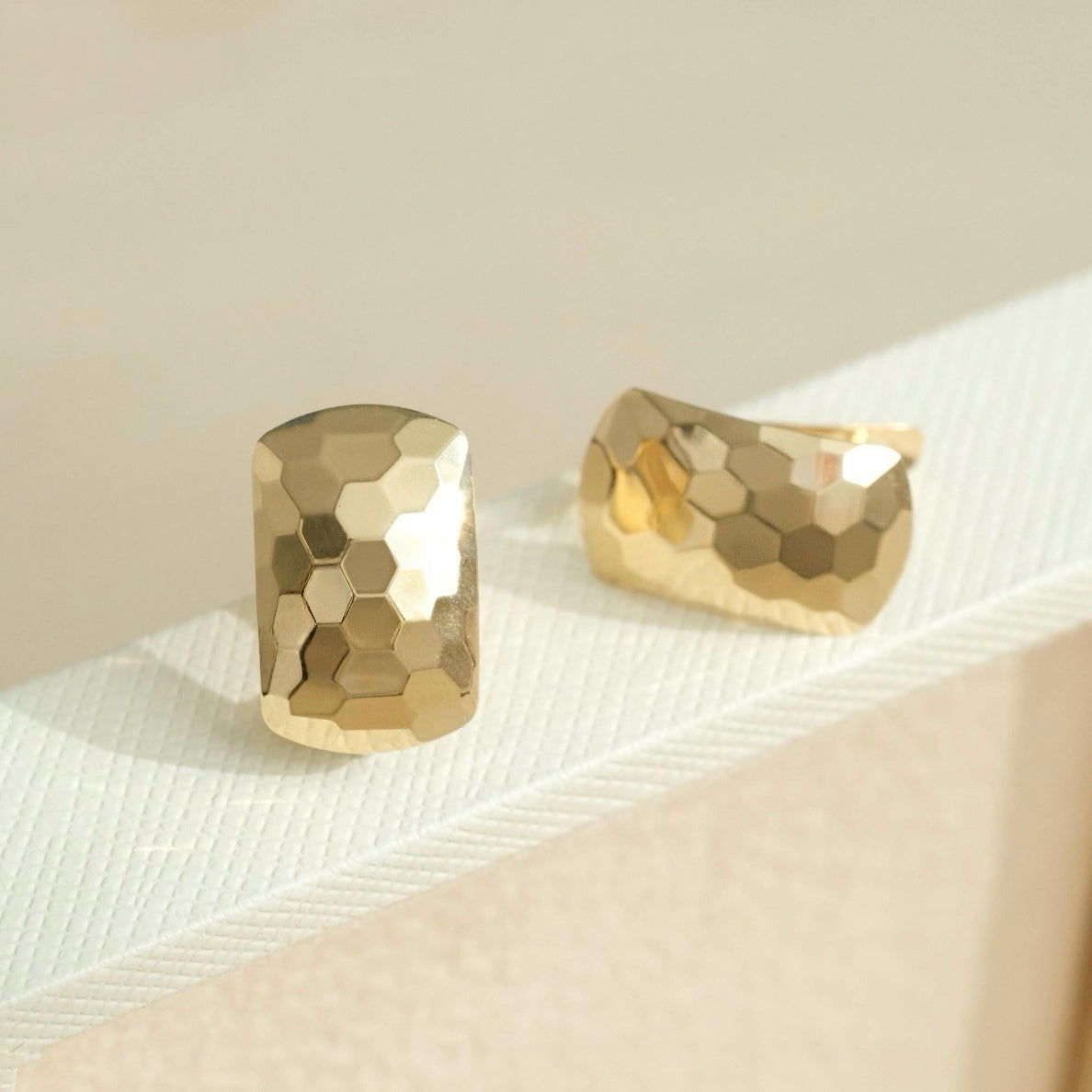 Honeycomb Clip Earrings
