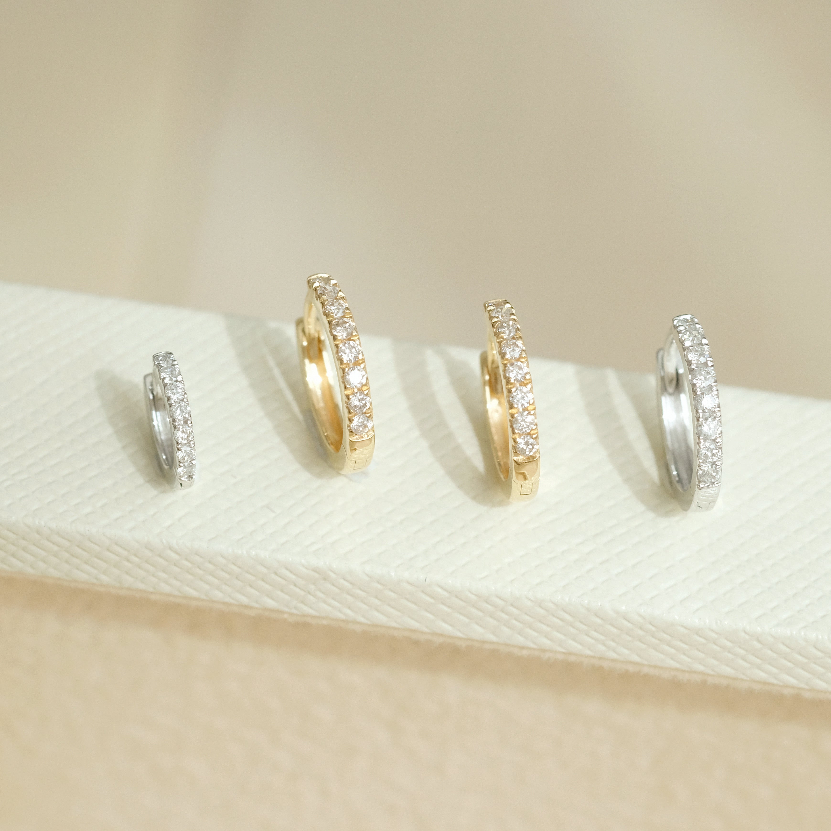Thin Diamond Hoop