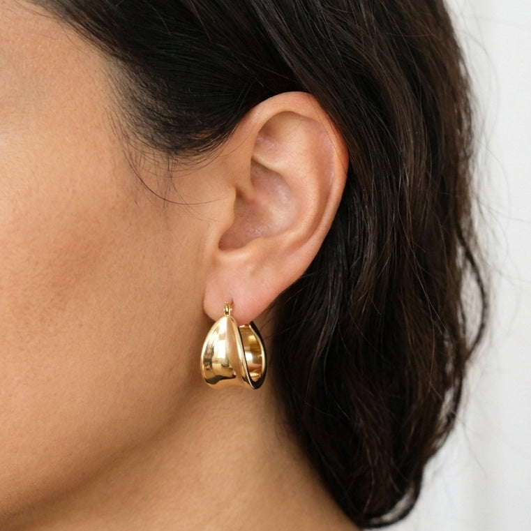 Melted Gold Hoop