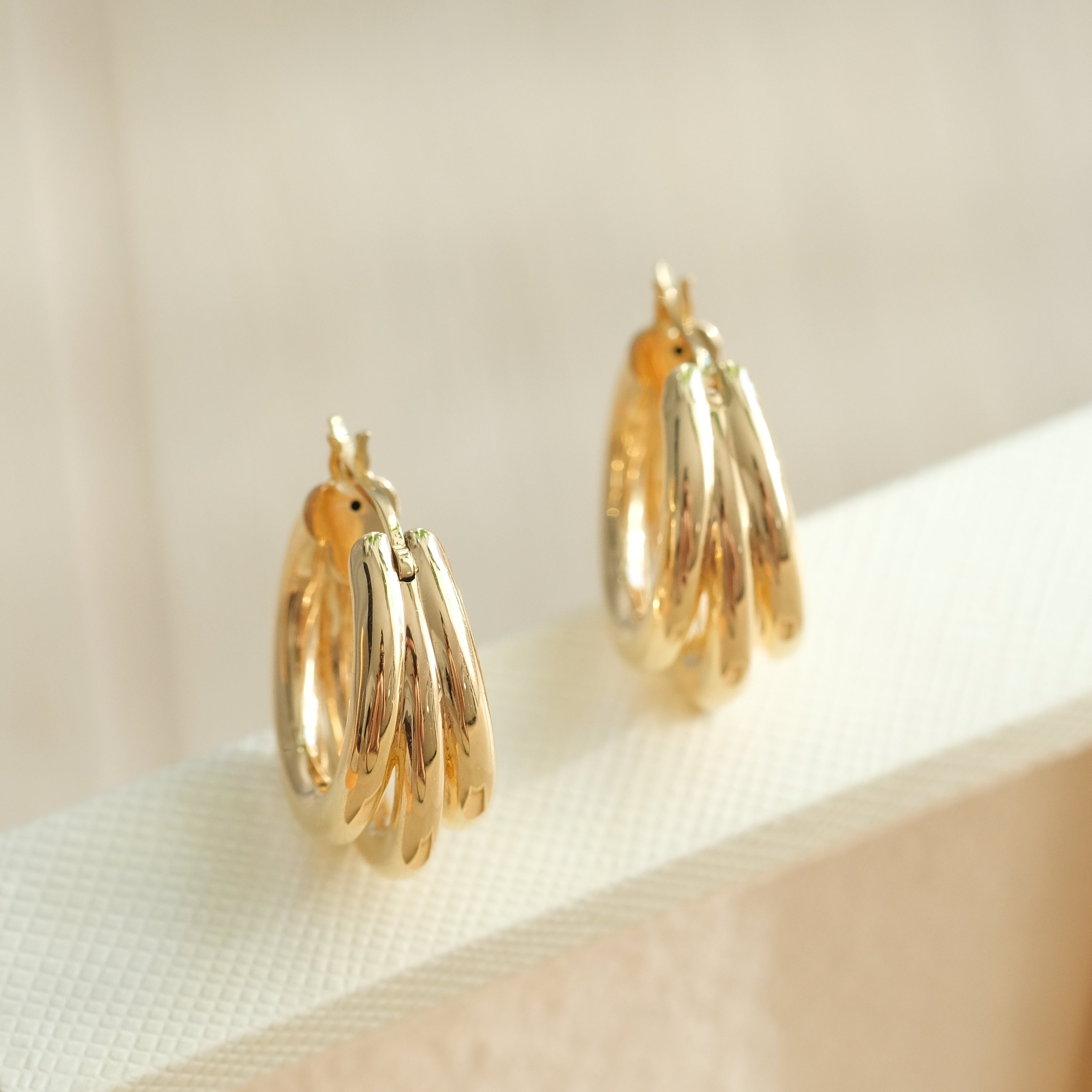 Trio Circle Earrings