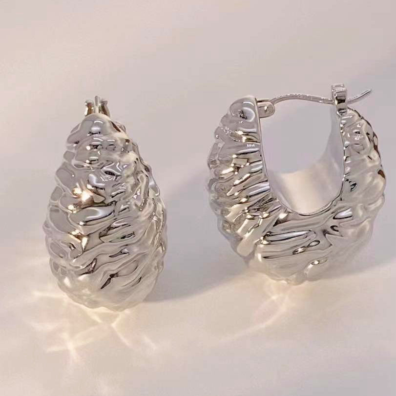 Textured Sculptural Hoops