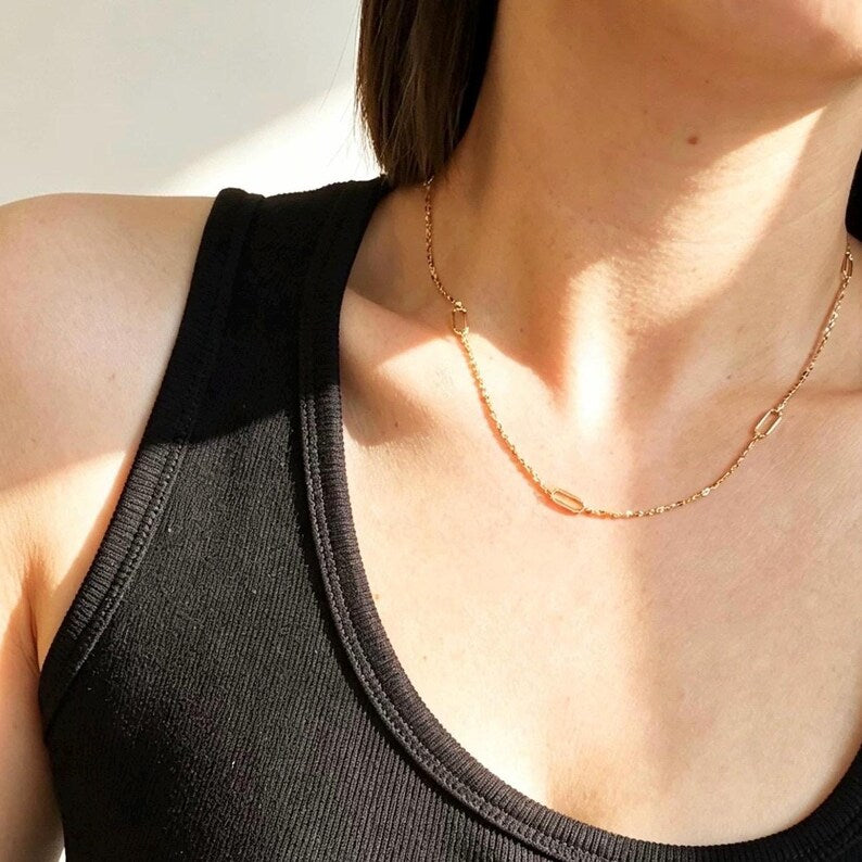1.5mm Anchor Chain Necklace