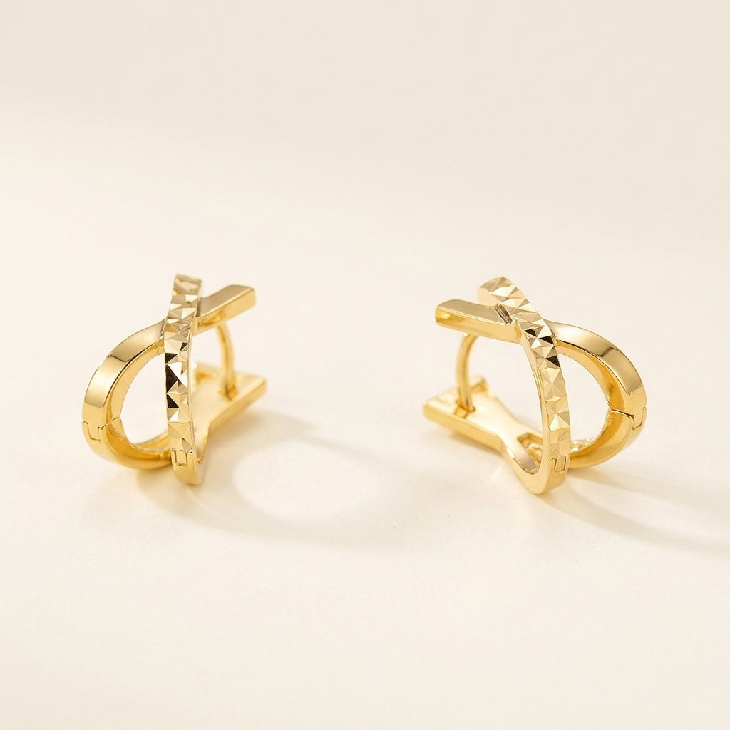 Crossover Hoop Earrings