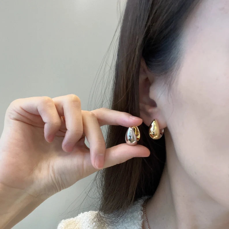 Two Tone Tapered Earrings