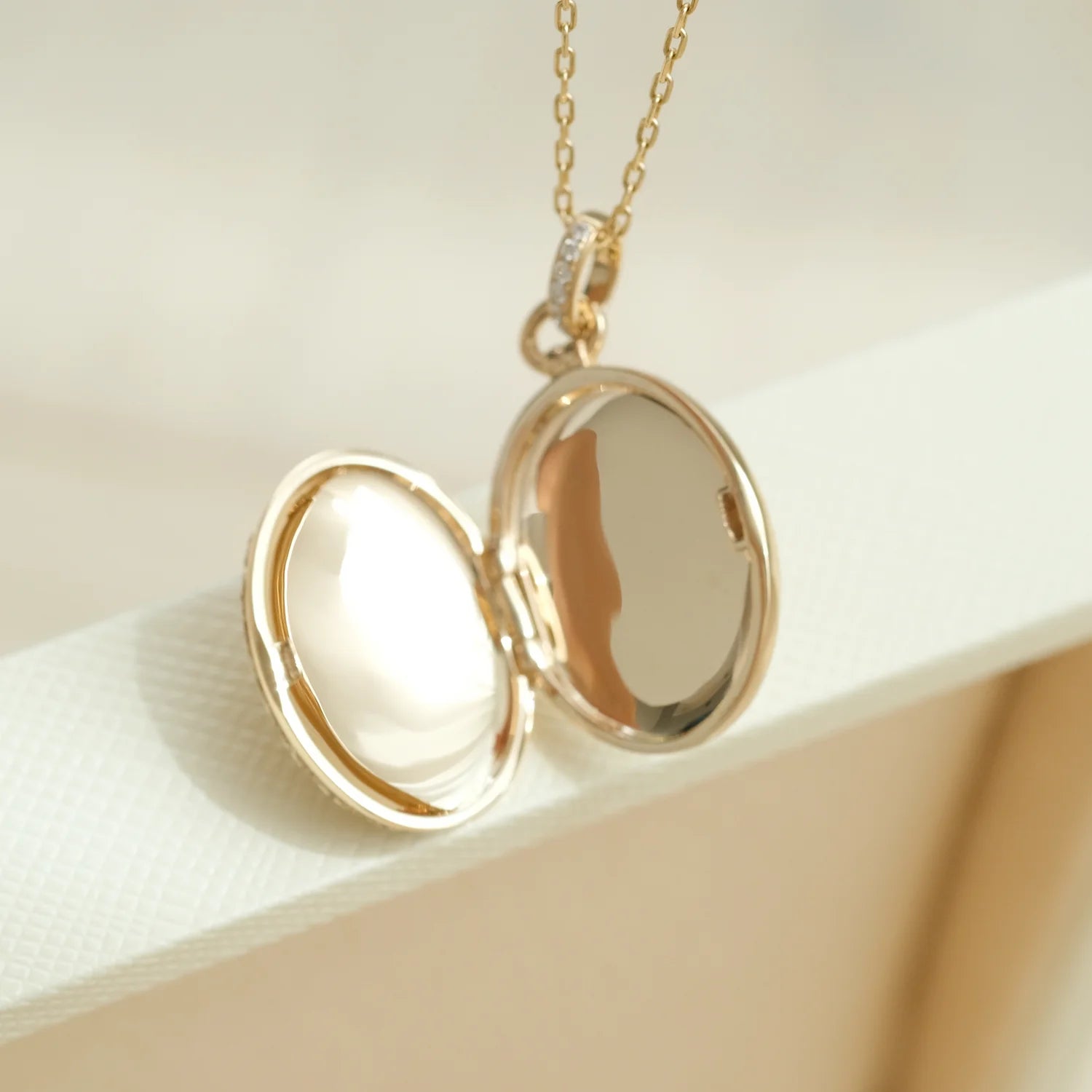 Sparkling Cross Photo Locket