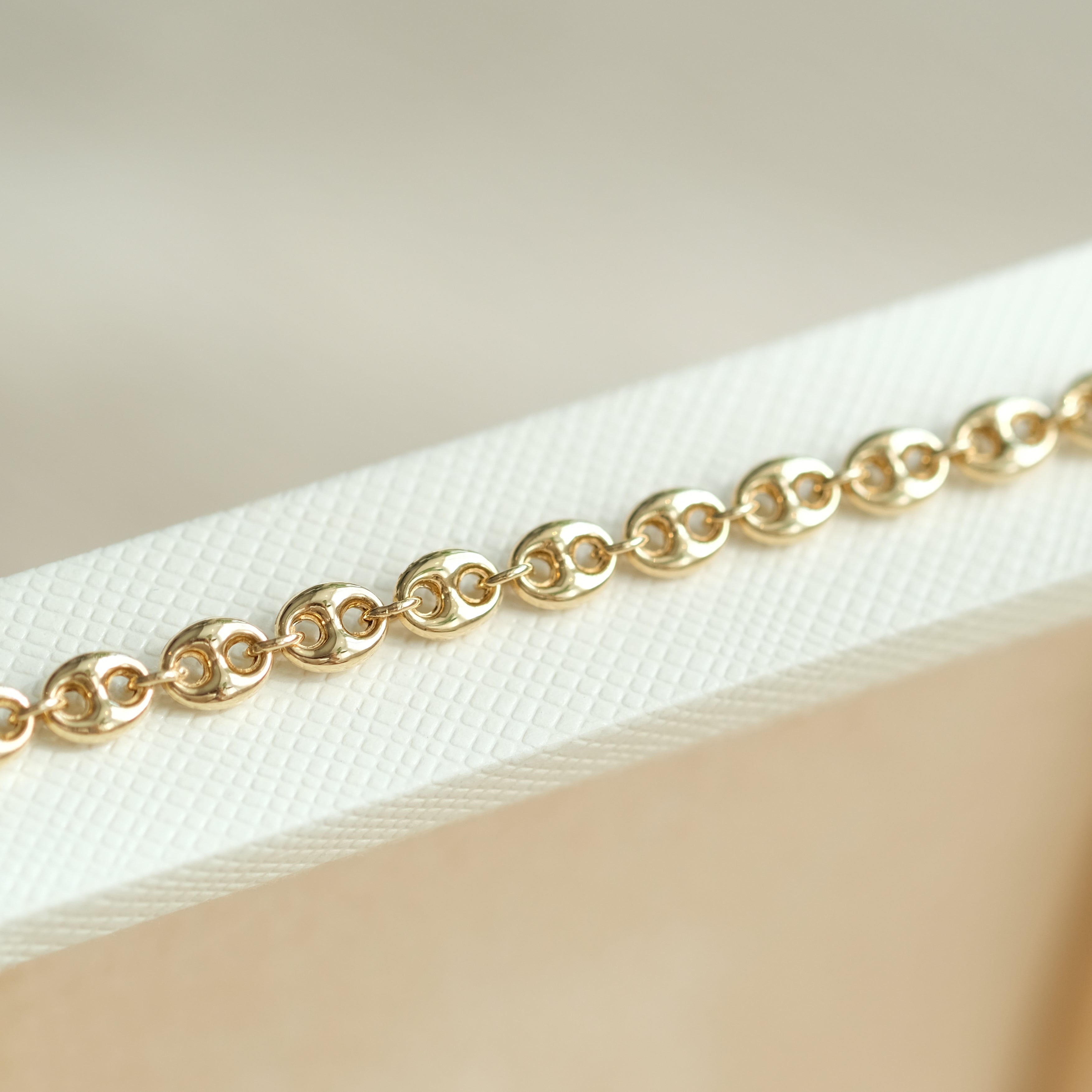 4mm Puffed Anchor Mariner Bracelet