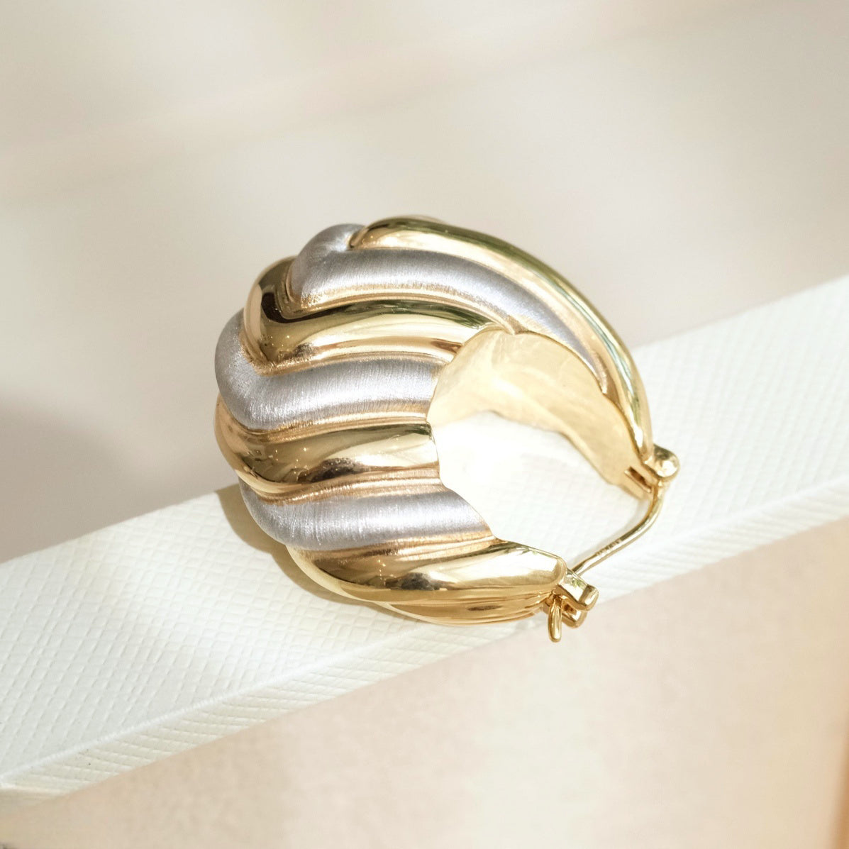 Two Tone Satin Hoops