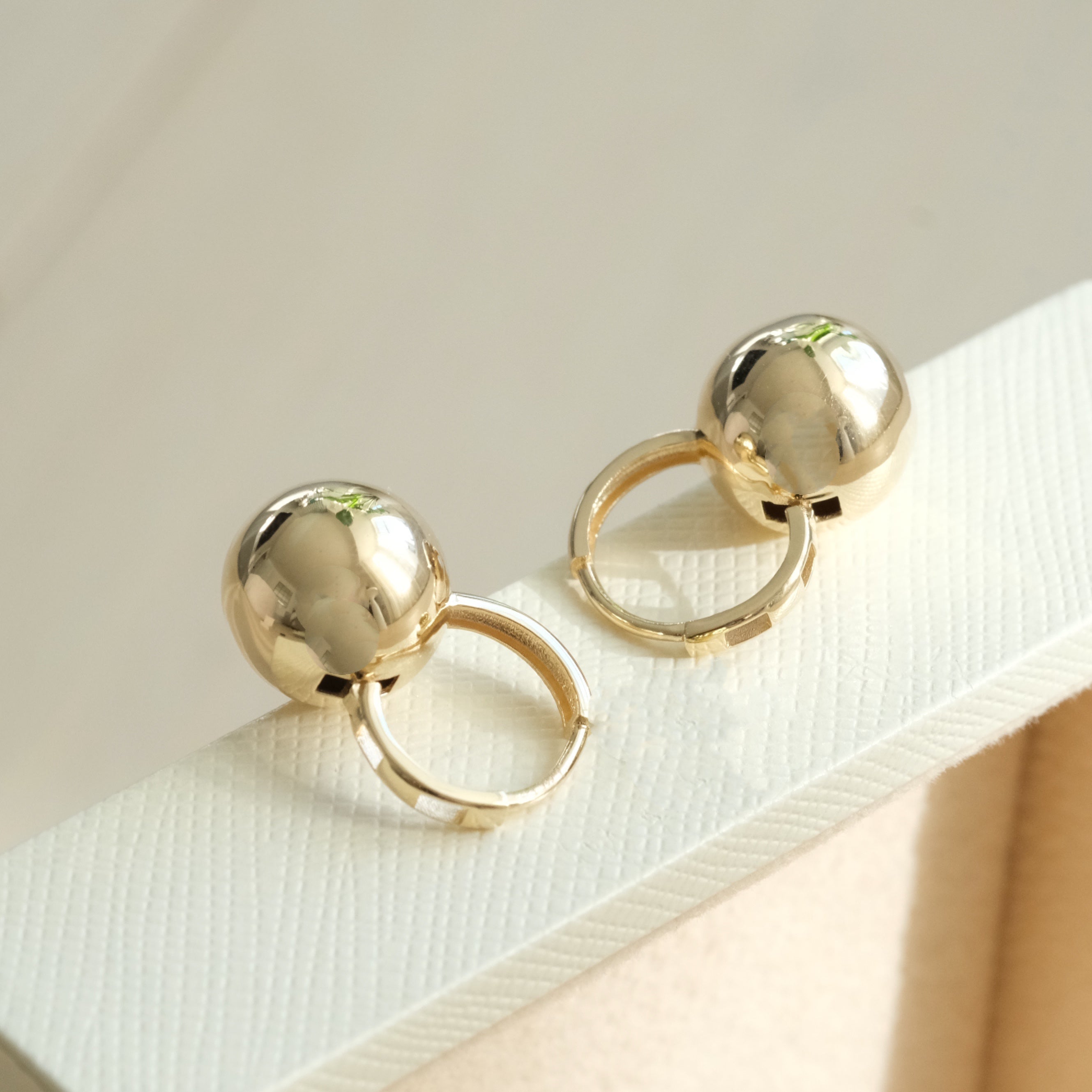 Golden Ball Drop Earrings