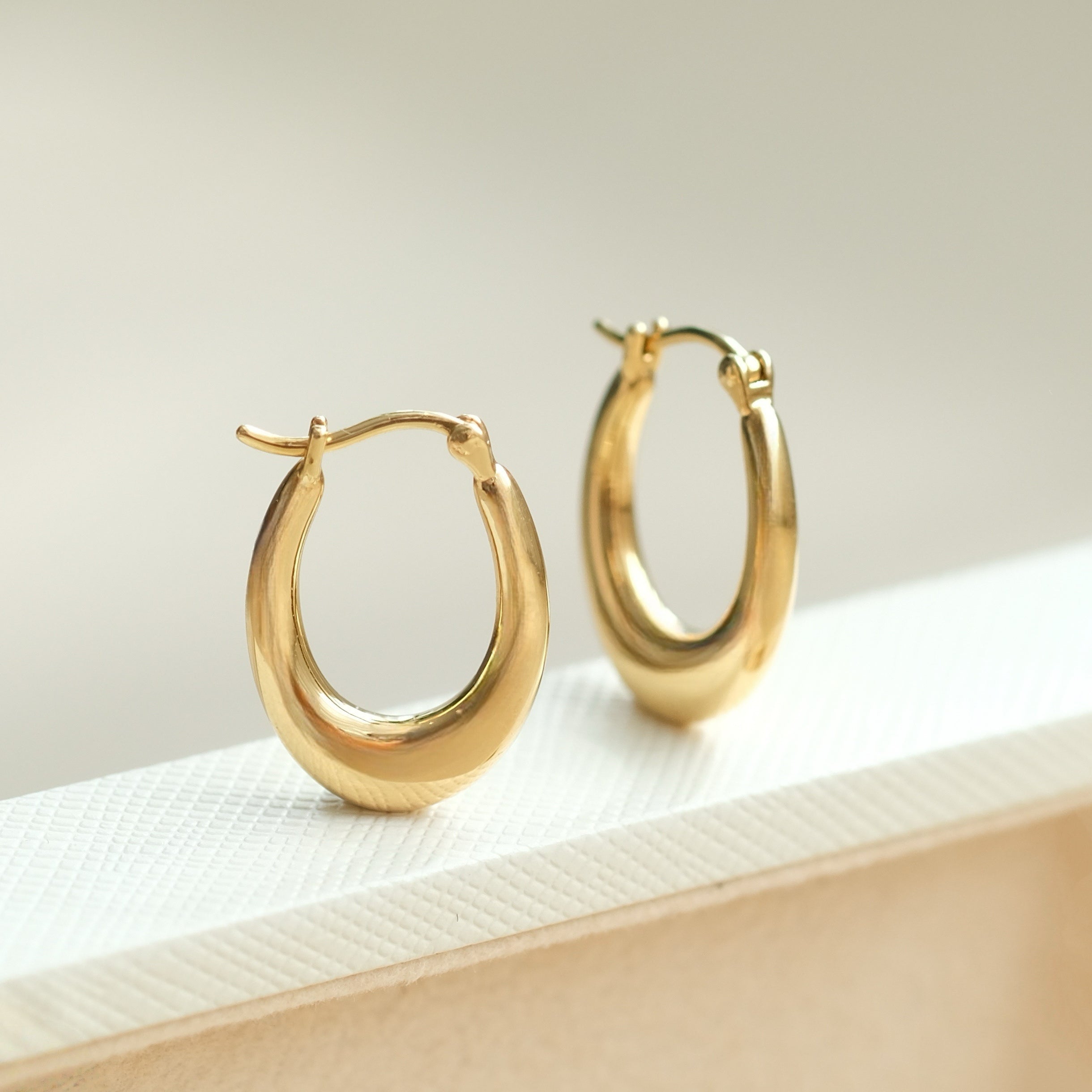 Skinny Taped Oval Earrings