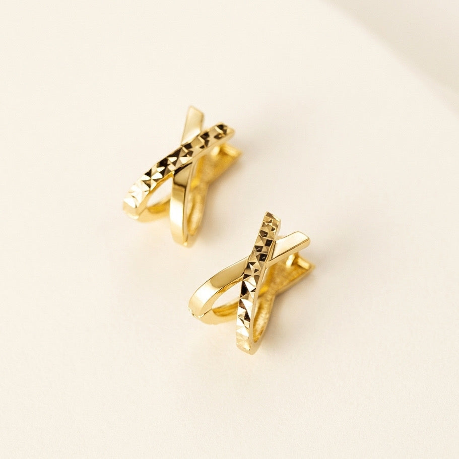 Crossover Hoop Earrings