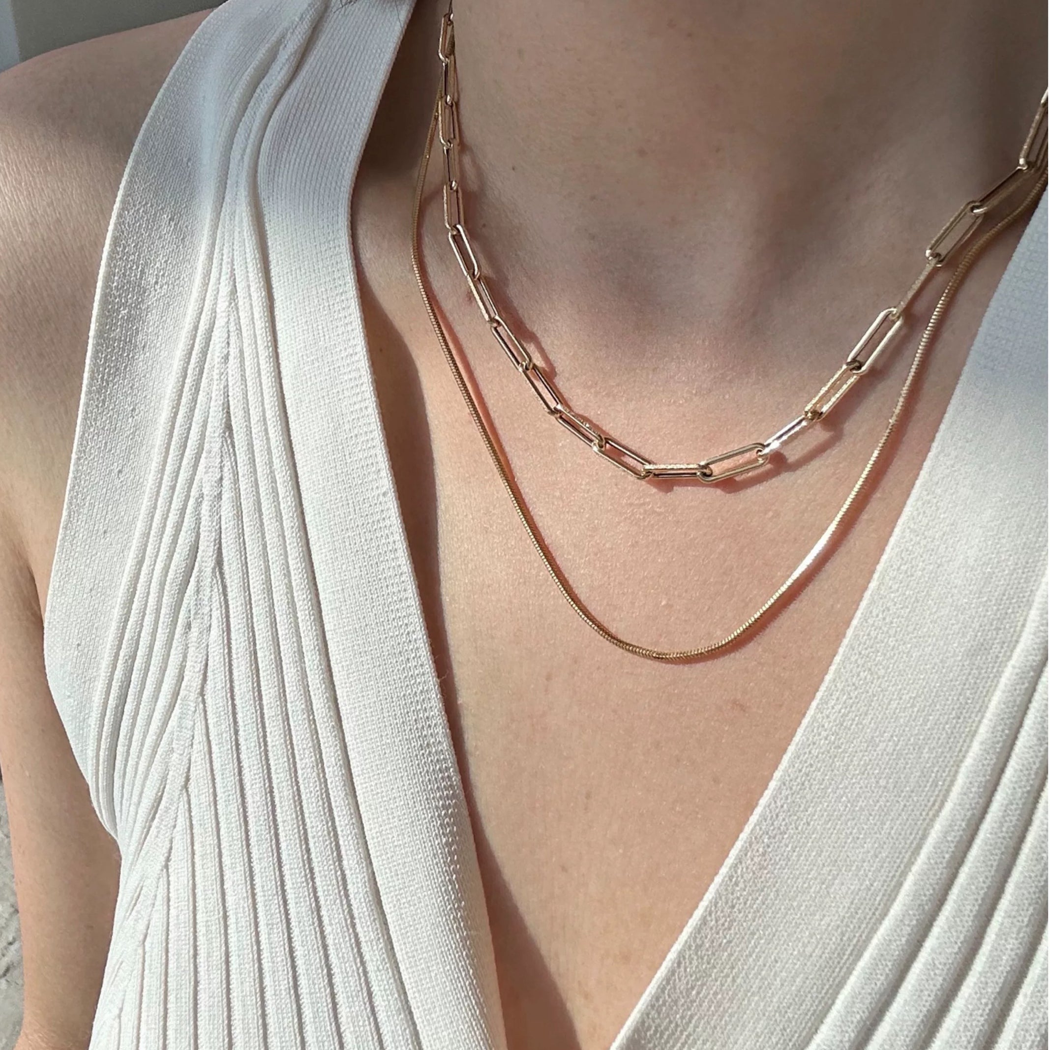 1.4mm Round Herringbone Necklace
