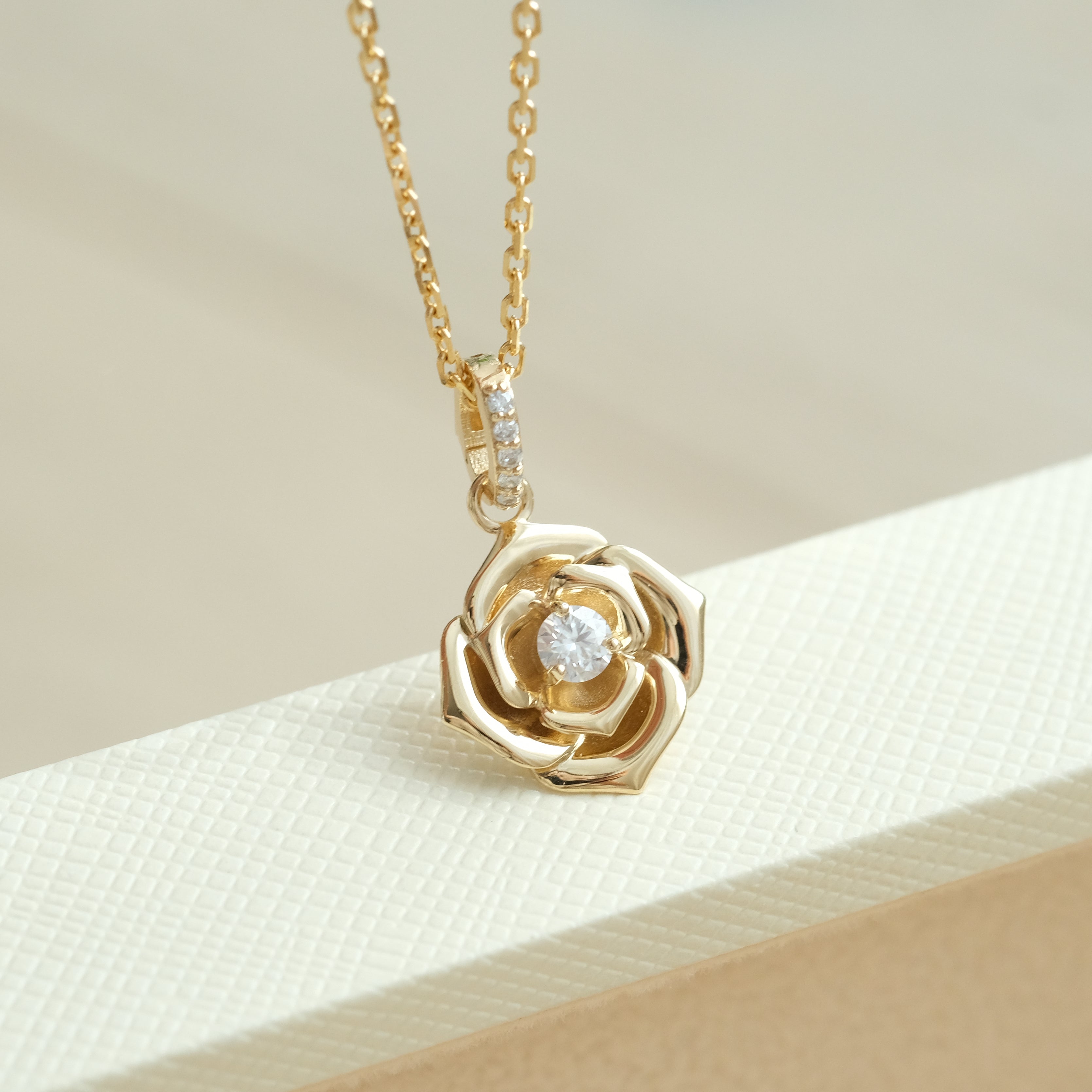 Gold Rose Charm