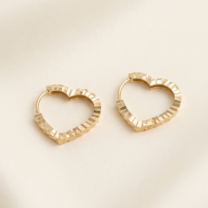 Laser Cut Heart Hoops