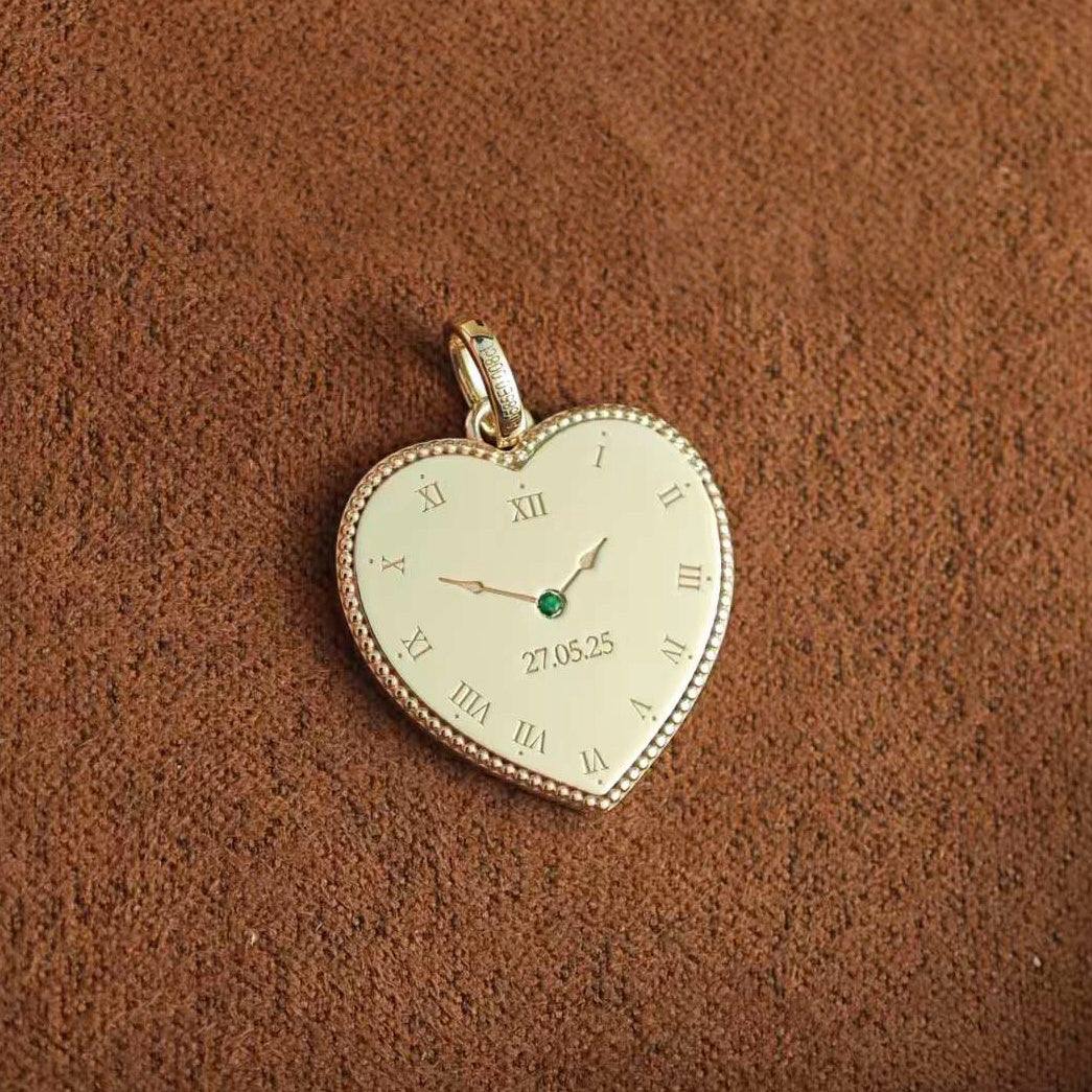 18K Solid Gold Mum Personalised Pendant Heart