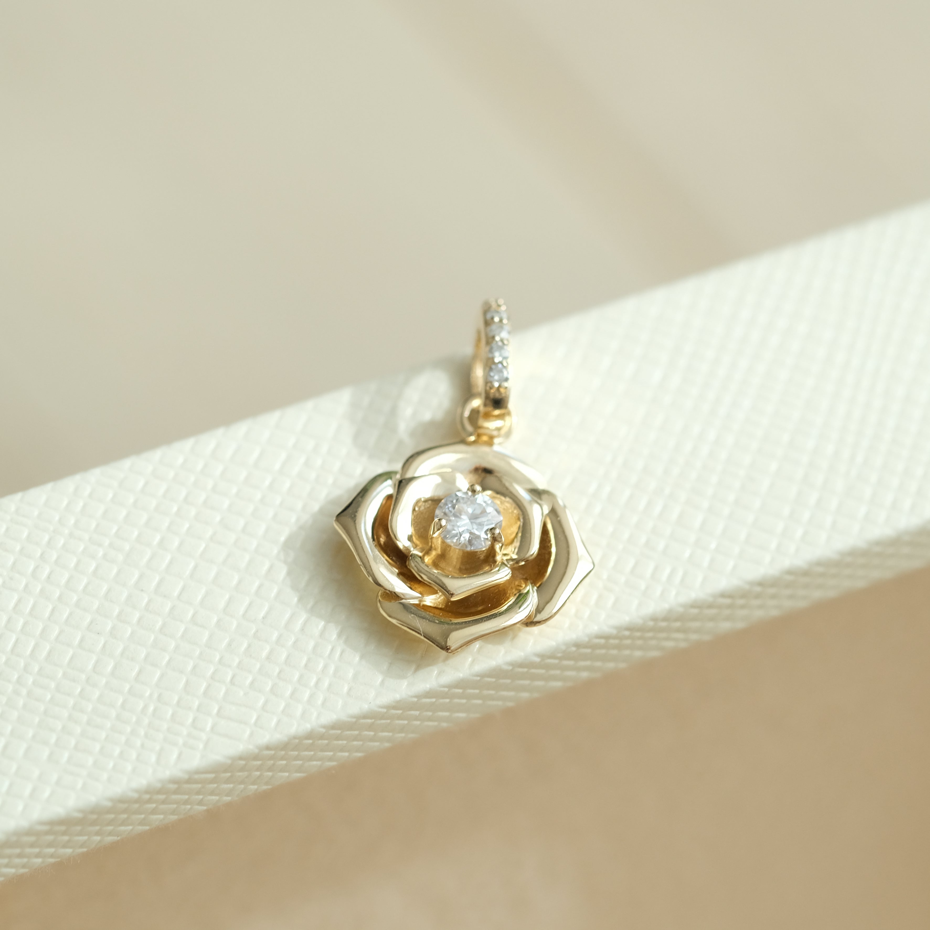 Gold Rose Charm