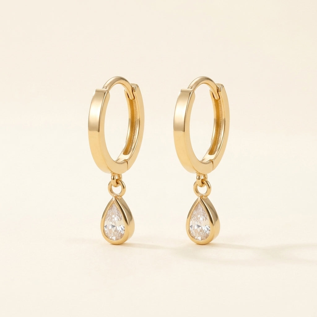 Teardrop Hoop Earrings