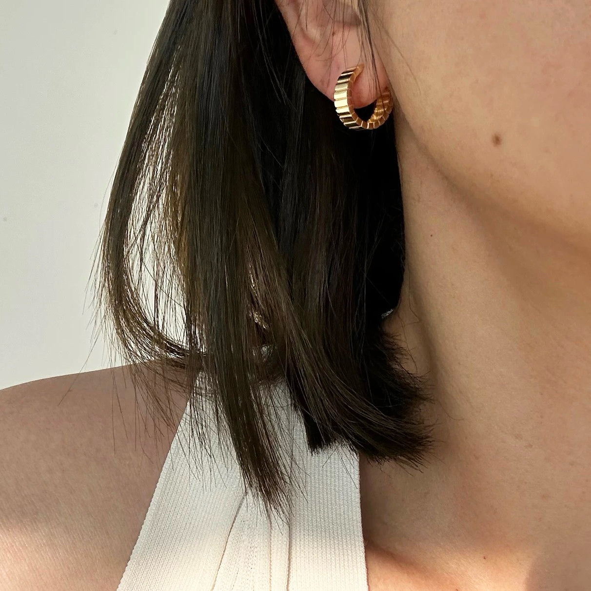 Ridge Hoop Earrings