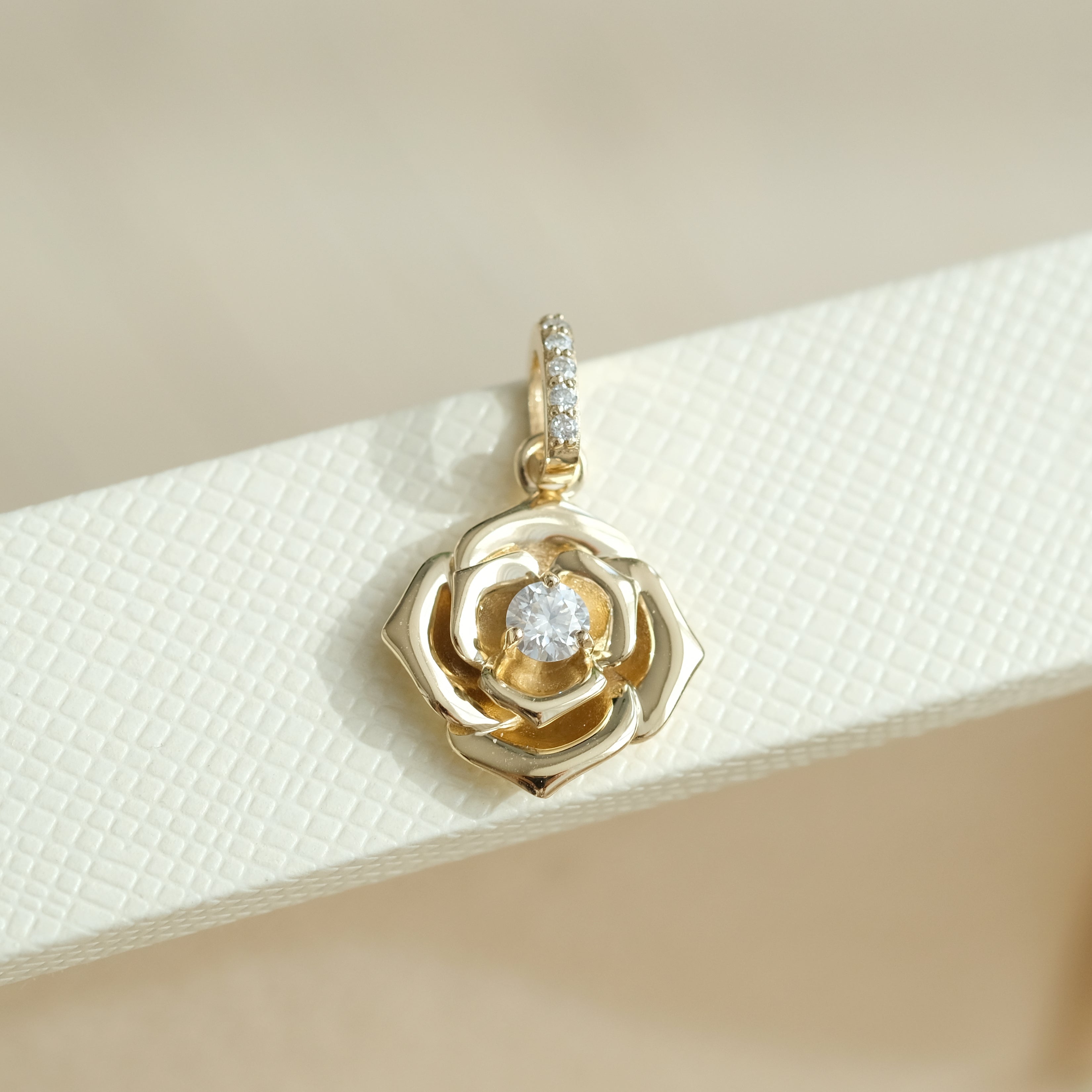 Gold Rose Charm