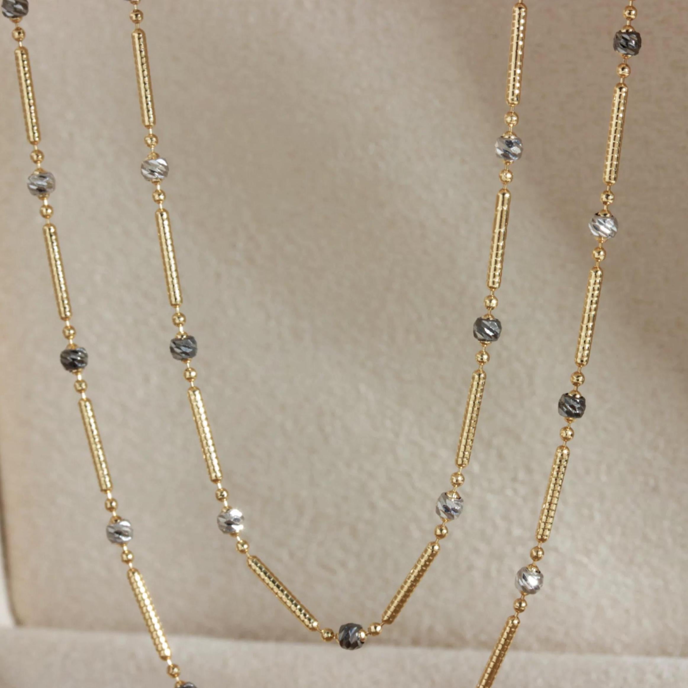 Black Gold Beads Necklace