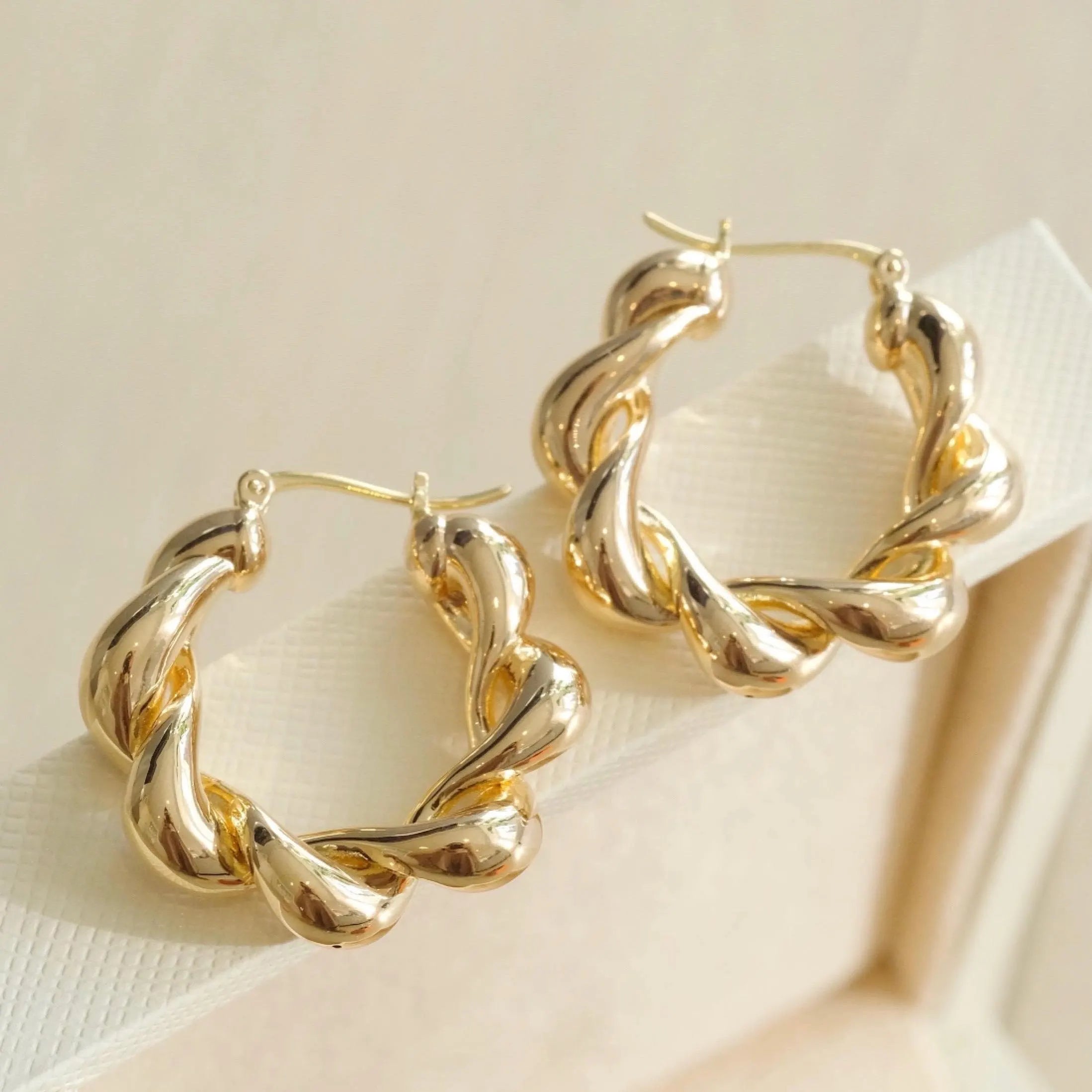 Bold Twist Hoops