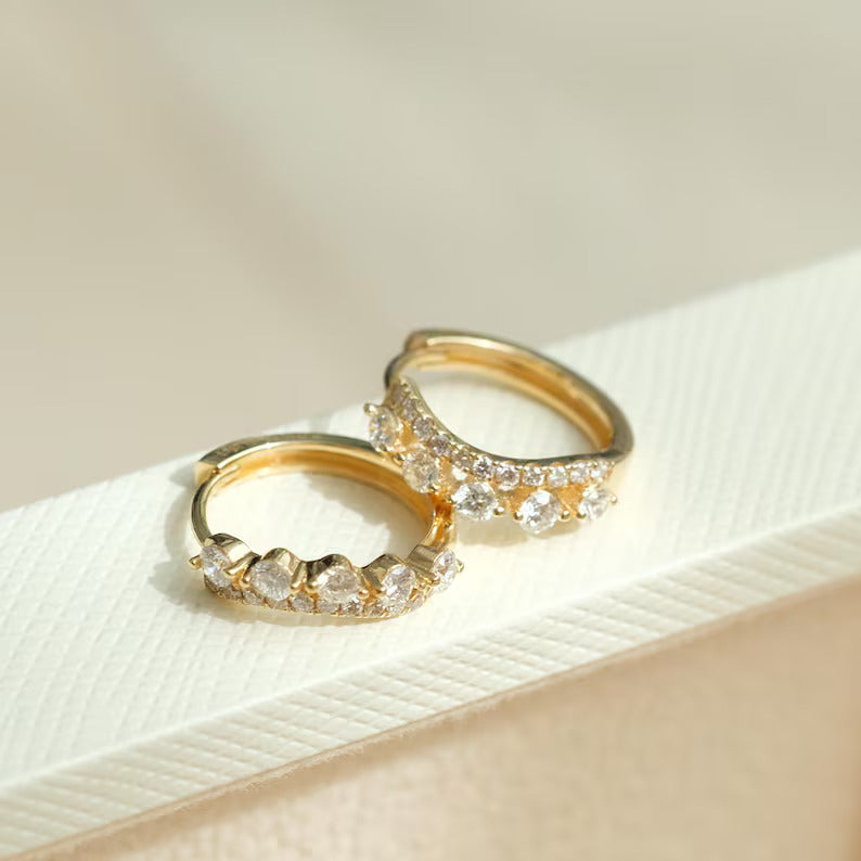 Crown Diamond Hoop