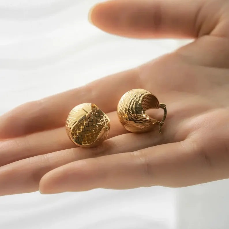 Laser Cut Ball Earrings