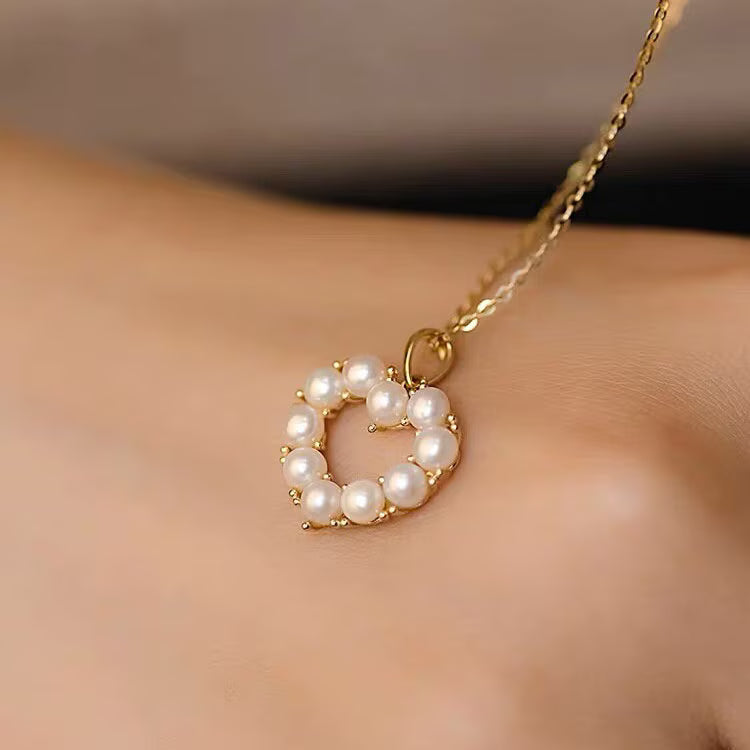 Pearl Heart Charm
