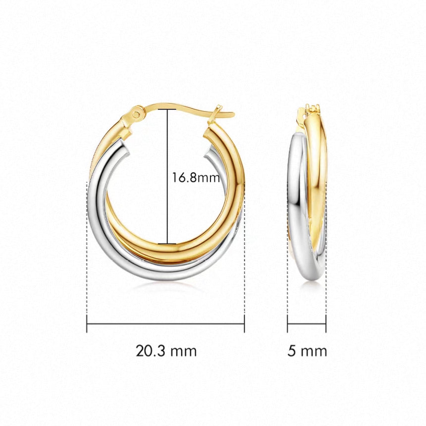 Two Tone Classic Hoops