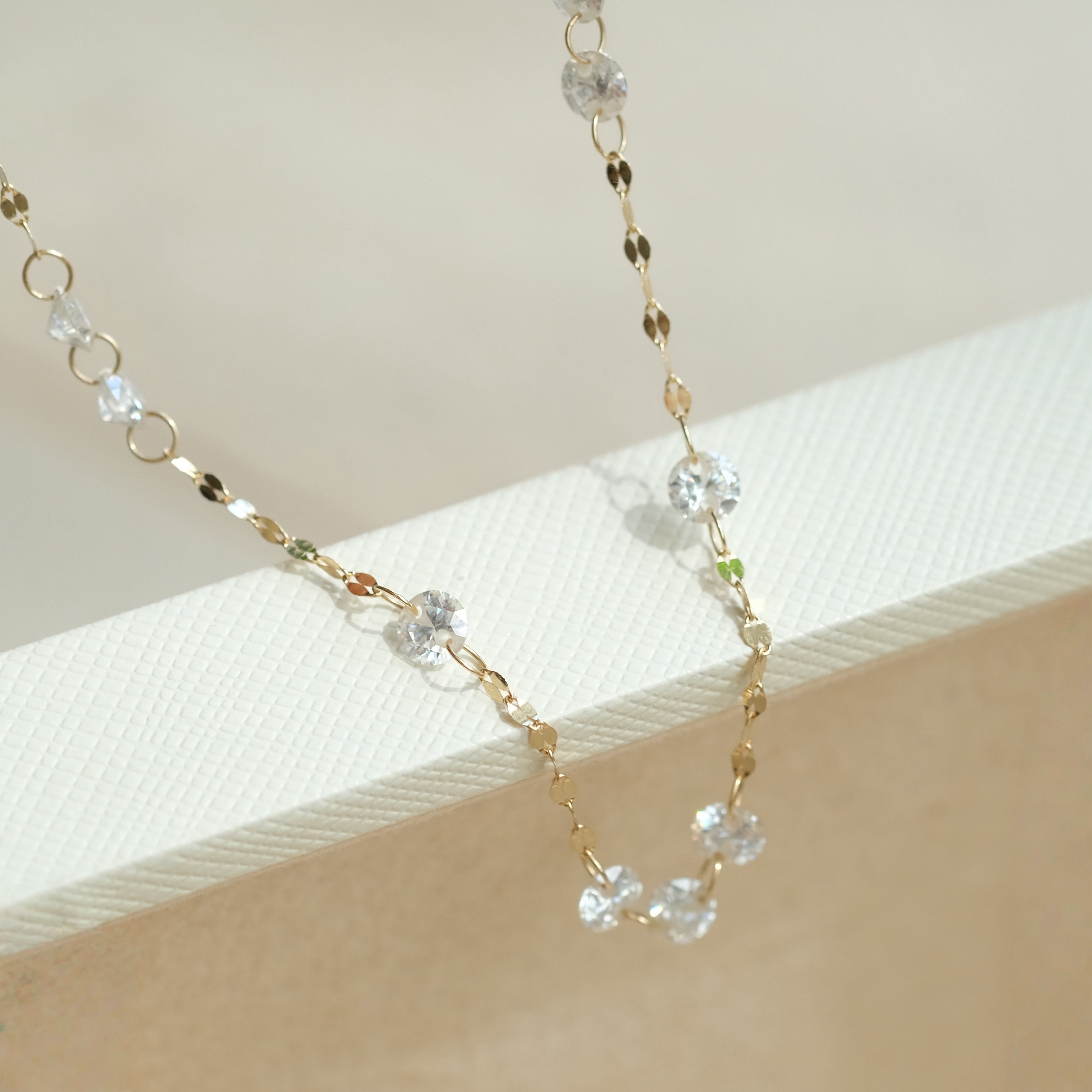 Mirror Chain with stones
