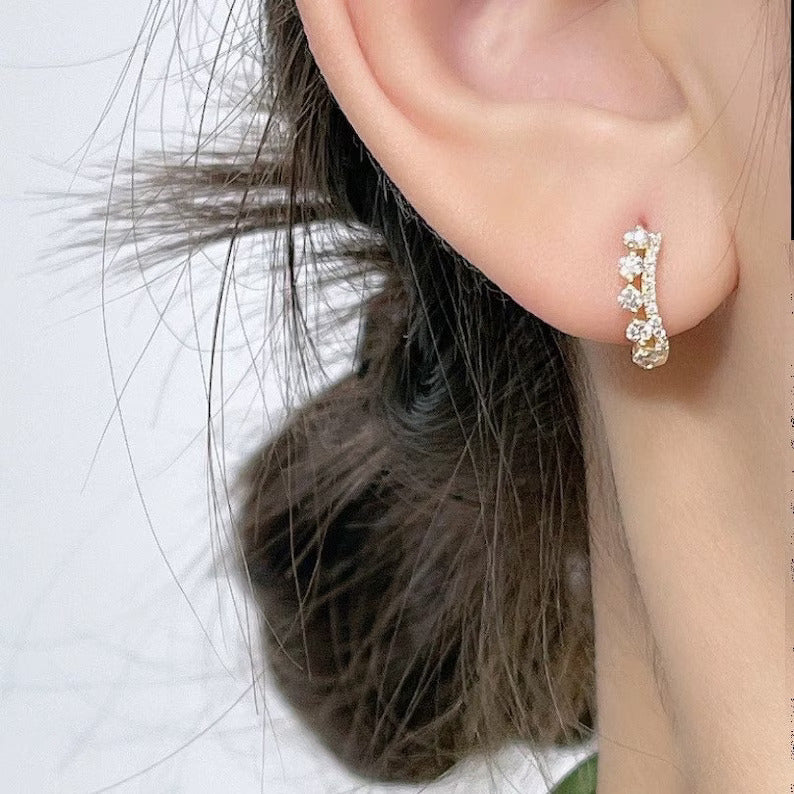 Crown Diamond Hoop