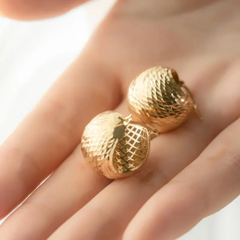 Laser Cut Ball Earrings