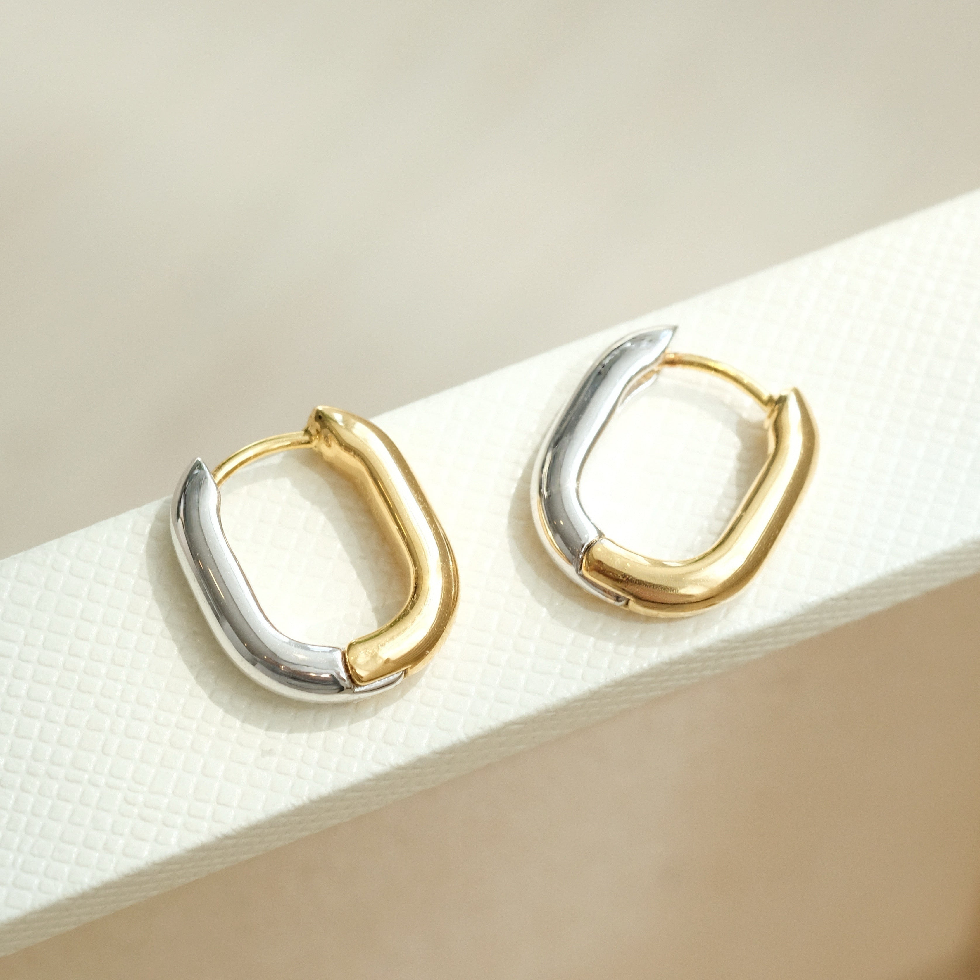 Rectangle Two Tone Hoops