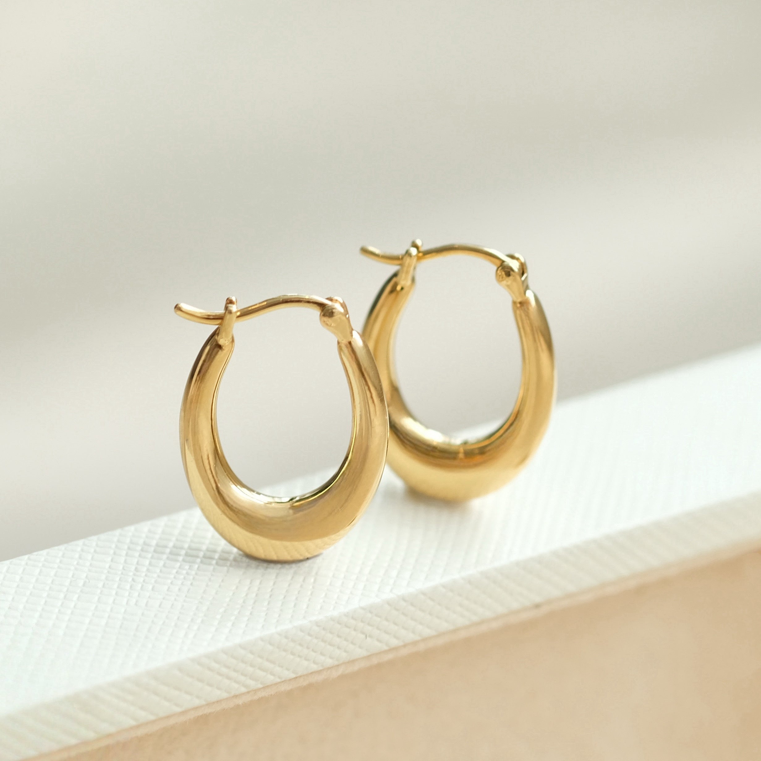 Skinny Taped Oval Earrings