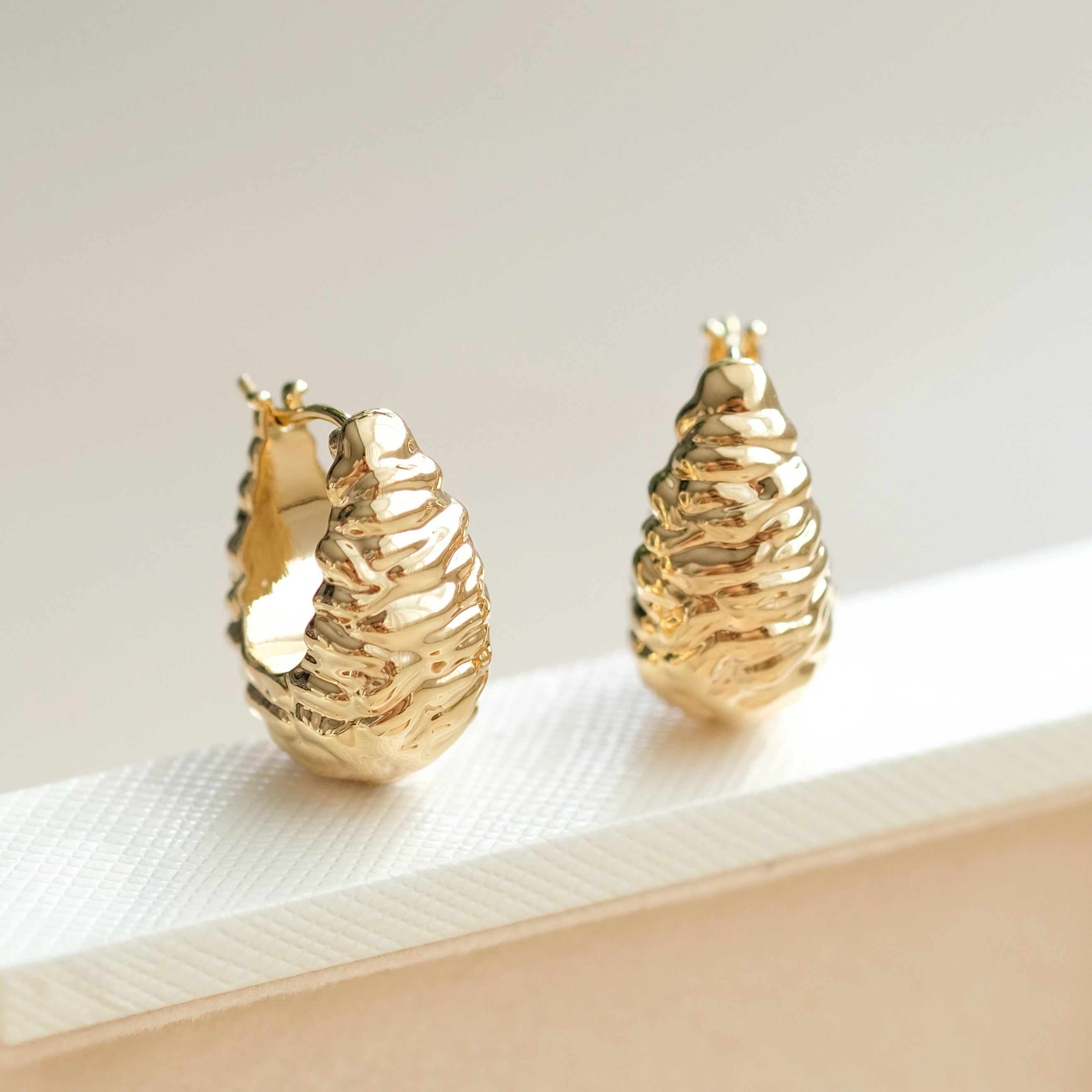 Textured Sculptural Hoops