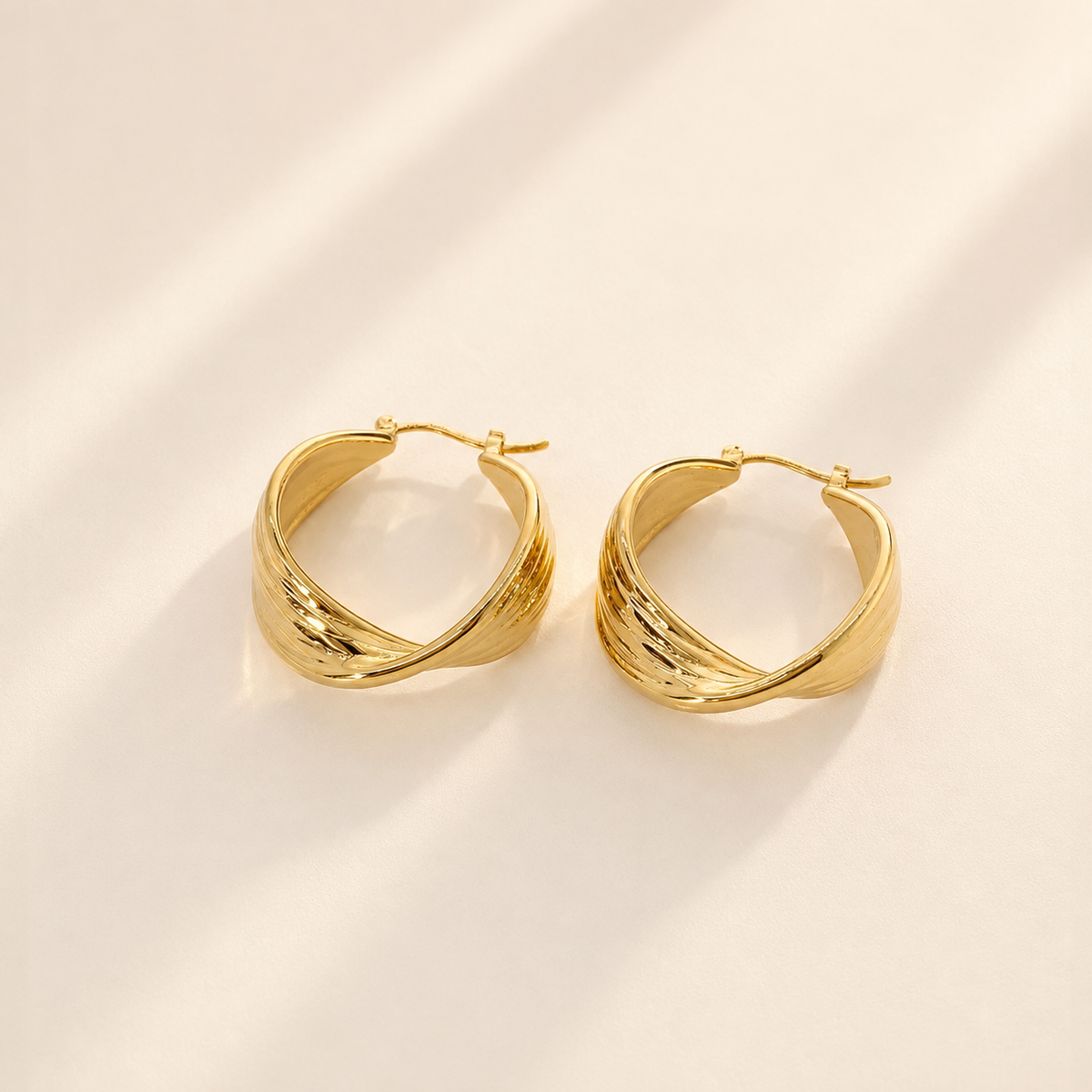 Croissant Twisted Hoop