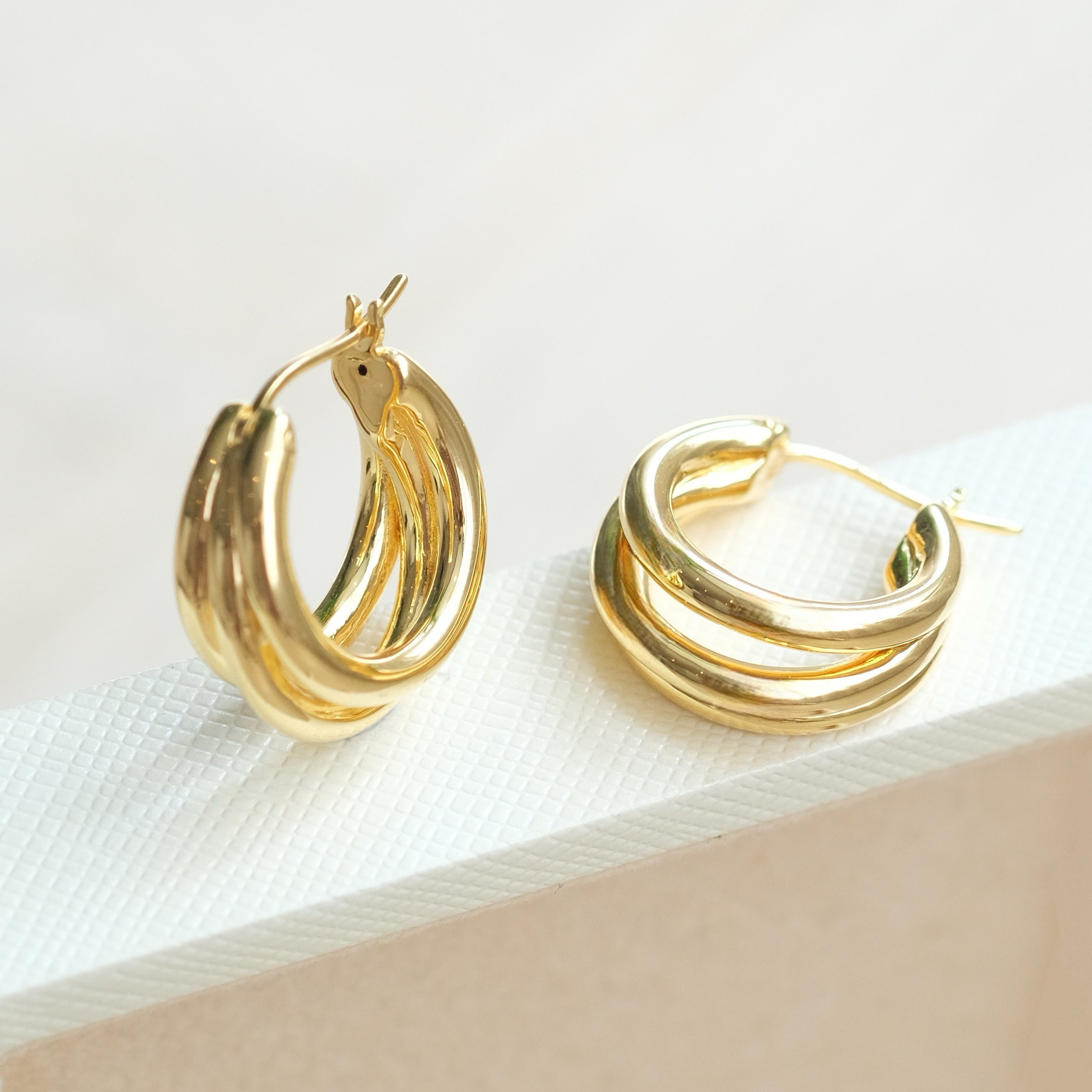 Trio Circle Earrings