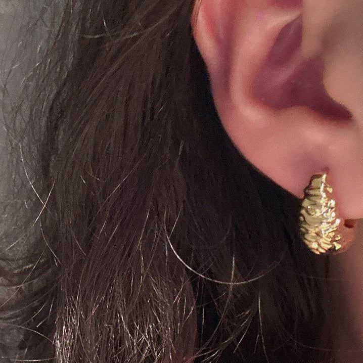 Textured Sculptural Hoops