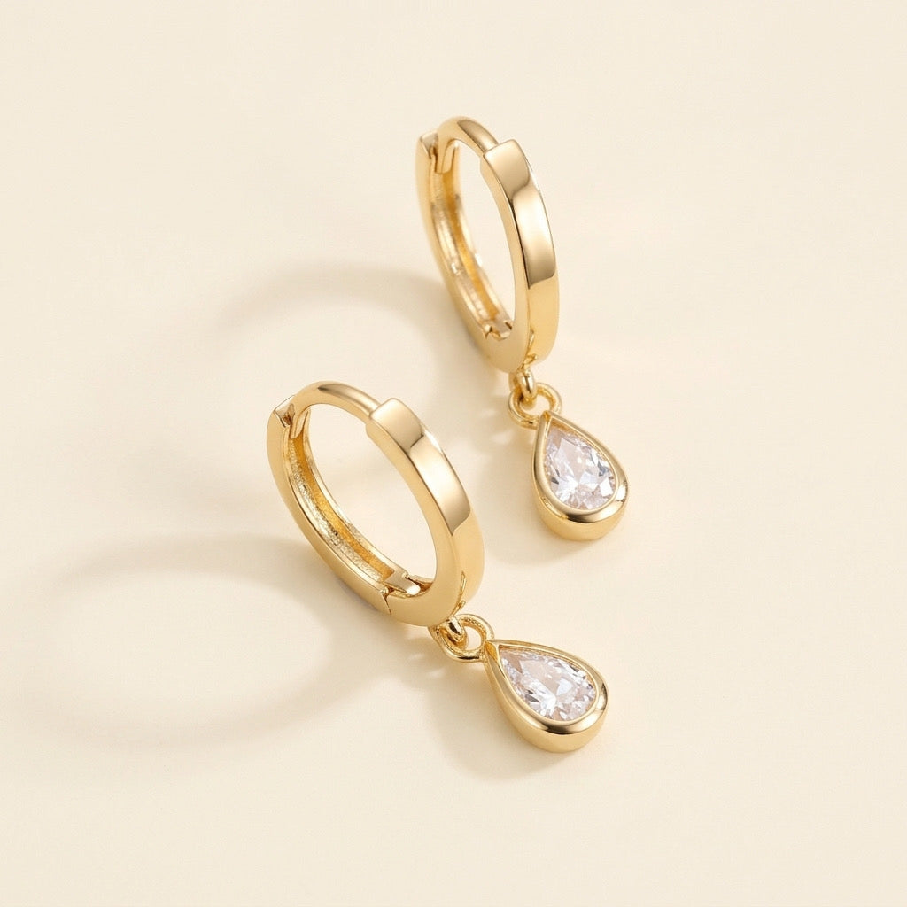 Teardrop Hoop Earrings
