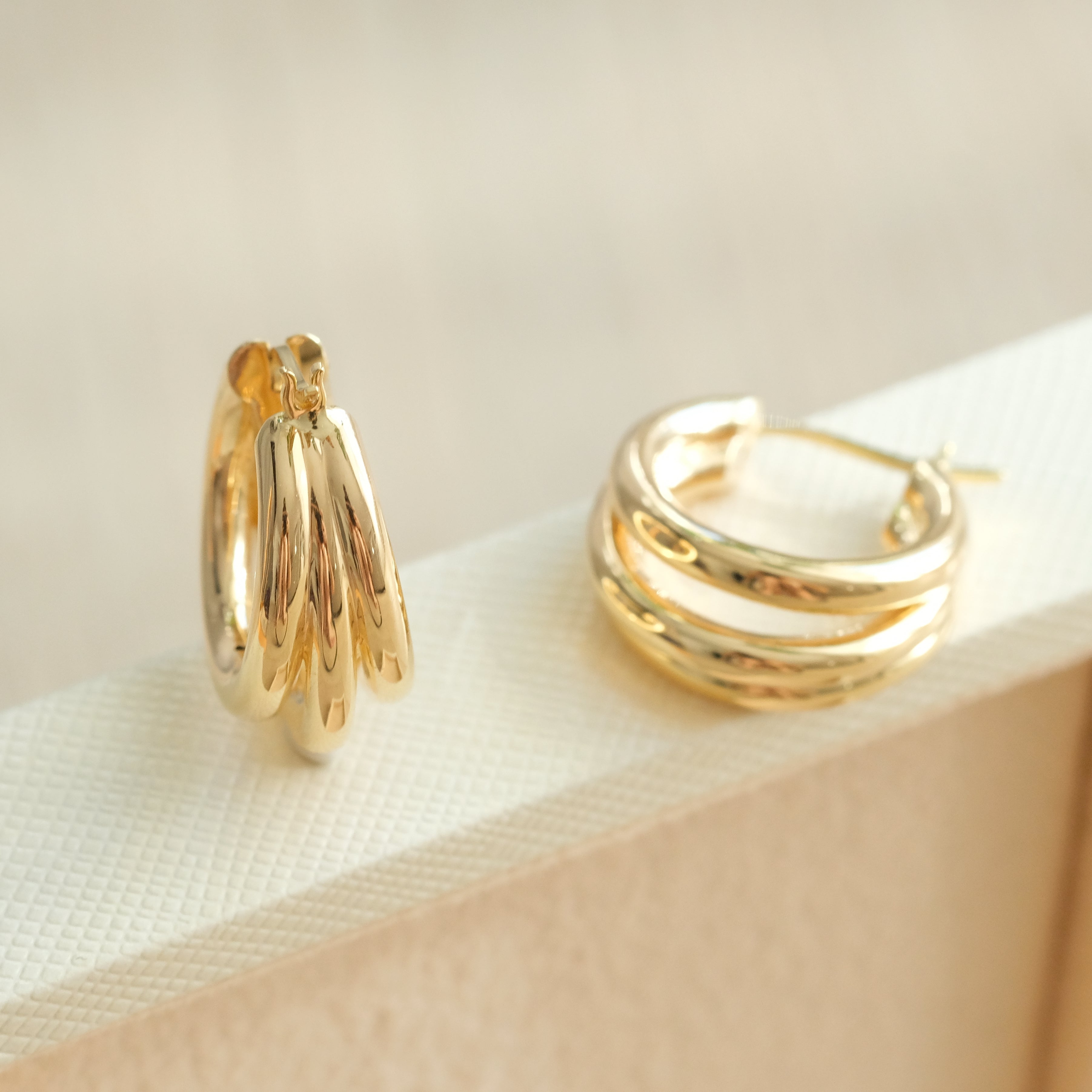 Trio Circle Earrings