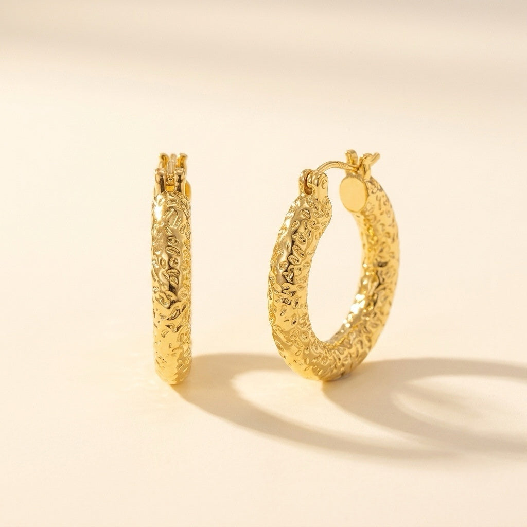 Medium Hammered Earrings