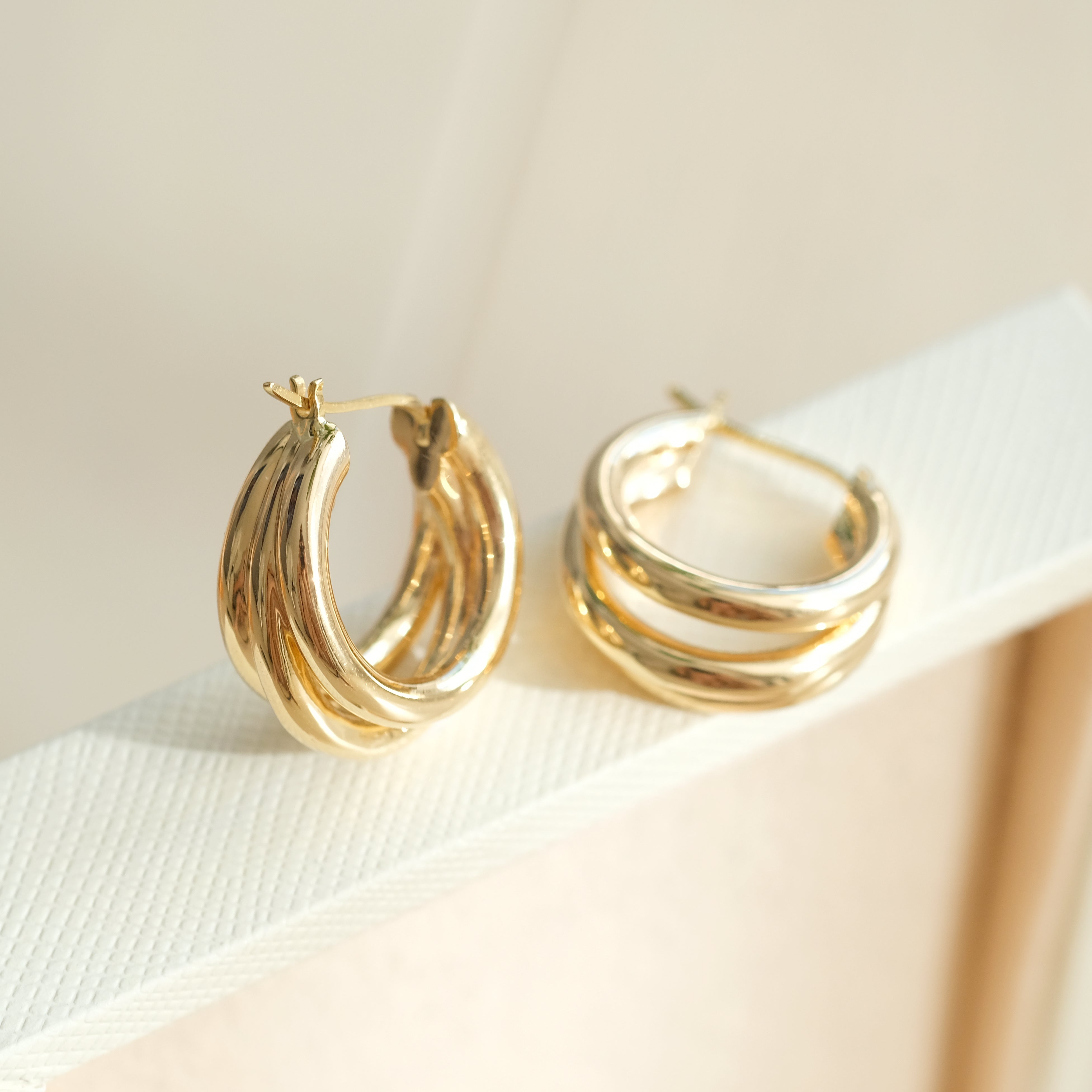Trio Circle Earrings