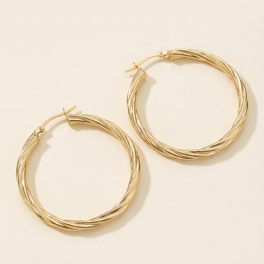 3mm Twist Earring