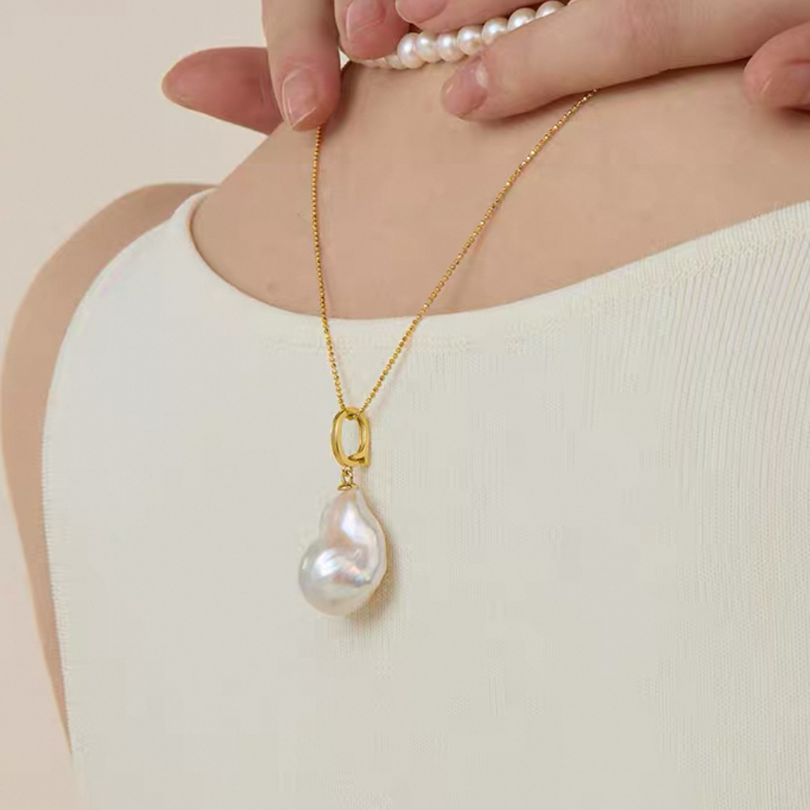 Baroque Pearl Charm